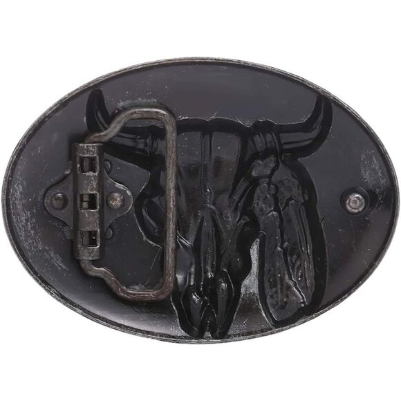 Men's Silver Cowboy Western Style Golden Tone Vintage Celtic Knot Belt Buckle - Picture 4 of 6